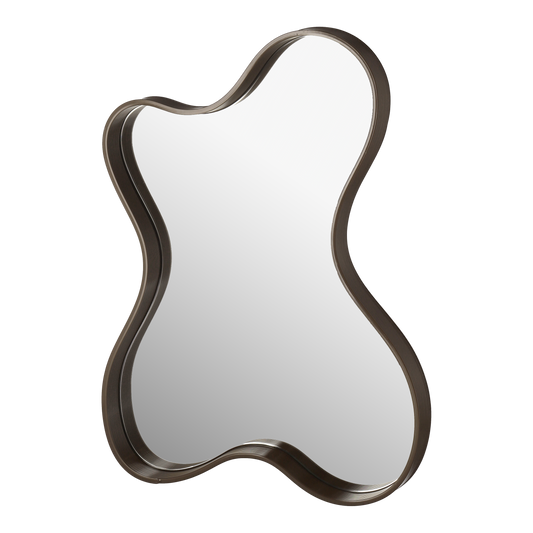 Pebble Mirror Small Chocolate